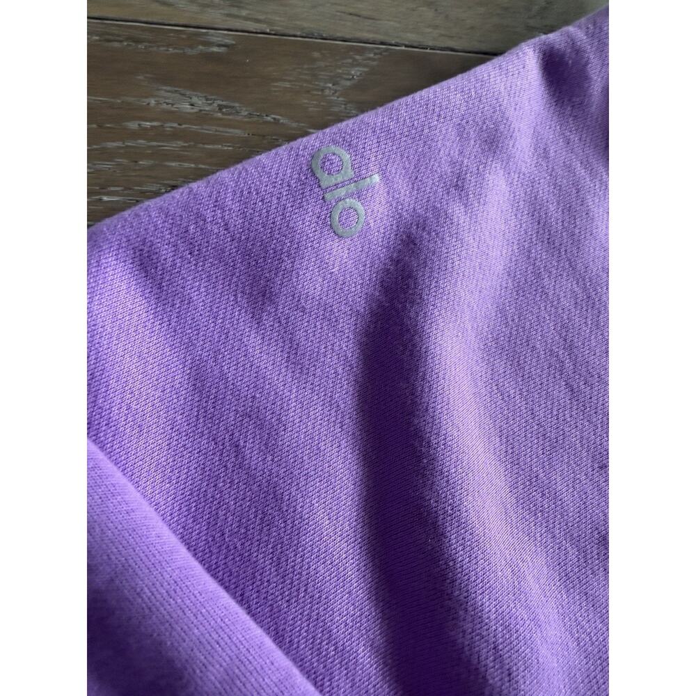 Alo Yoga Hoodie Woman Small Purple Pullover Pocket Logo Hoodie Sweatshirt Rare - Picture 3 of 5